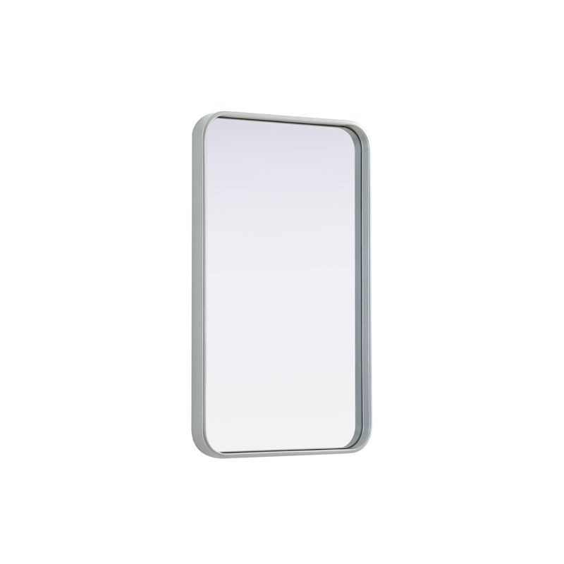 Elegant Decor Contour Metal Rectangle Mirror 18X30