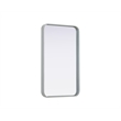 Elegant Decor Contour Metal Rectangle Mirror 18X30
