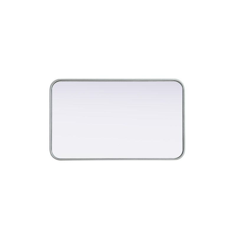 Elegant Decor Contour Metal Rectangle Mirror 18X30