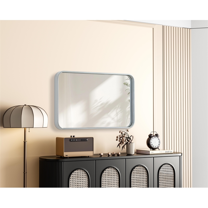 Elegant Decor Contour Metal Rectangle Mirror 18X30