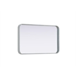 Elegant Decor Contour Metal Rectangle Mirror 18X30