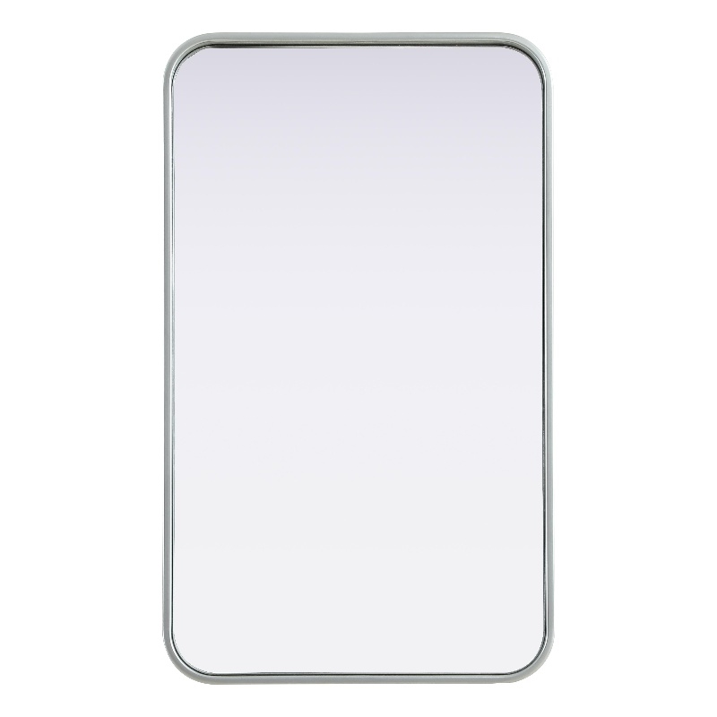 Elegant Decor Contour Metal Rectangle Mirror 18X30