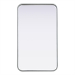 Elegant Decor Contour Metal Rectangle Mirror 18X30