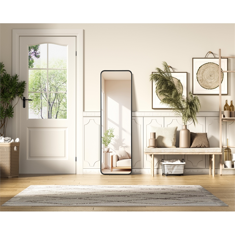 Elegant Decor Contour Metal Rectangle Mirror 18X60
