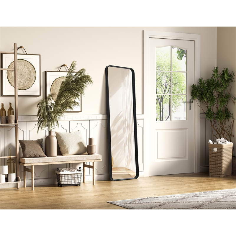 Elegant Decor Contour Metal Rectangle Mirror 18X60