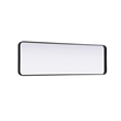 Elegant Decor Contour Metal Rectangle Mirror 18X60