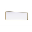 Elegant Decor Contour Metal Rectangle Mirror 18X60