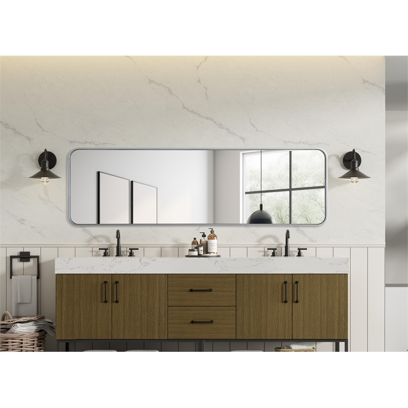 Elegant Decor Contour Metal Rectangle Mirror 18X60