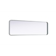 Elegant Decor Contour Metal Rectangle Mirror 18X60