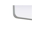 Elegant Decor Contour Metal Rectangle Mirror 18X60