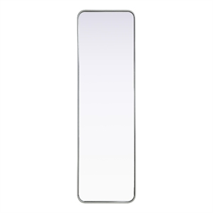 Elegant Decor Contour Metal Rectangle Mirror 18X60&quot Silver