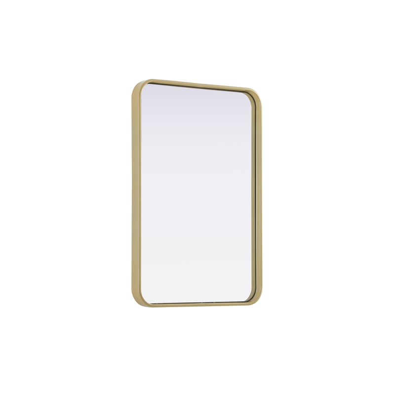 Elegant Decor Contour Metal Rectangle Mirror 20X30