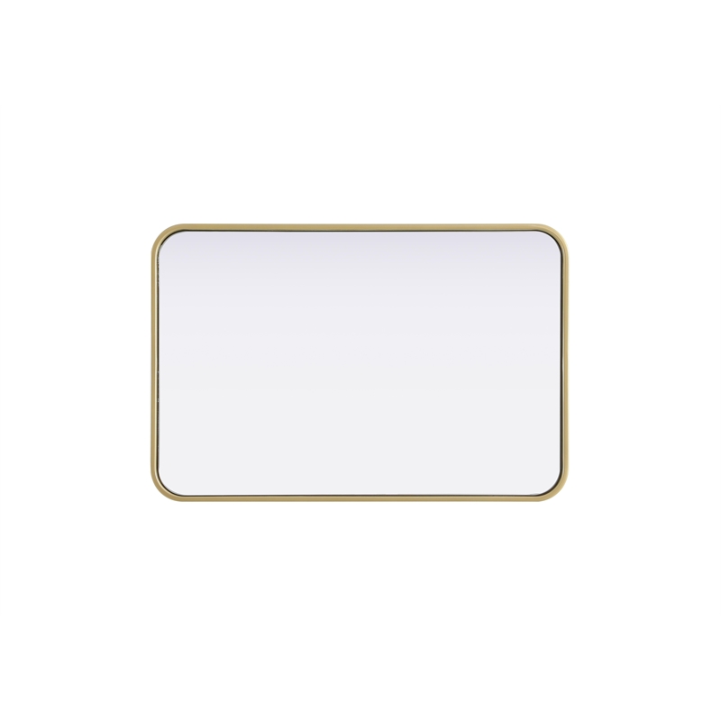 Elegant Decor Contour Metal Rectangle Mirror 20X30