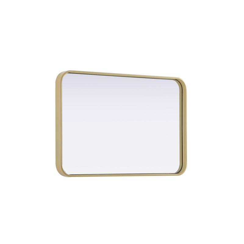 Elegant Decor Contour Metal Rectangle Mirror 20X30