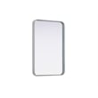 Elegant Decor Contour Metal Rectangle Mirror 20X30