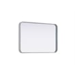 Elegant Decor Contour Metal Rectangle Mirror 20X30