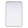 Elegant Decor Contour Metal Rectangle Mirror 20X30