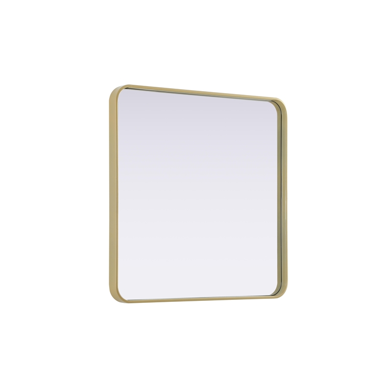 Elegant Decor Contour Metal Square Mirror 30X30