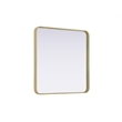 Elegant Decor Contour Metal Square Mirror 30X30