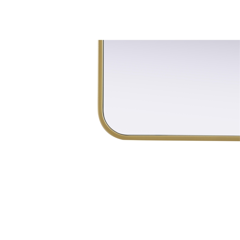 Elegant Decor Contour Metal Square Mirror 30X30