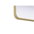Elegant Decor Contour Metal Square Mirror 30X30
