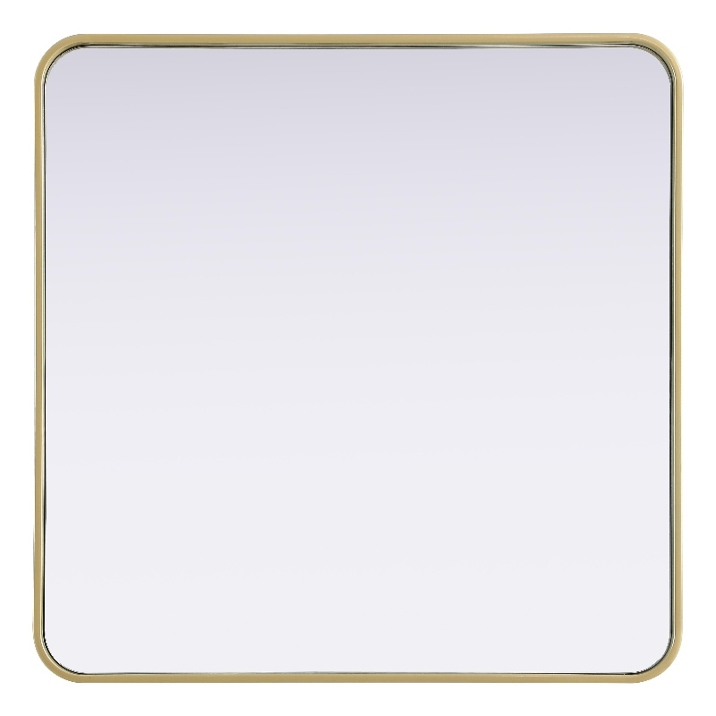 Elegant Decor Contour Metal Square Mirror 30X30