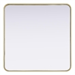 Elegant Decor Contour Metal Square Mirror 30X30