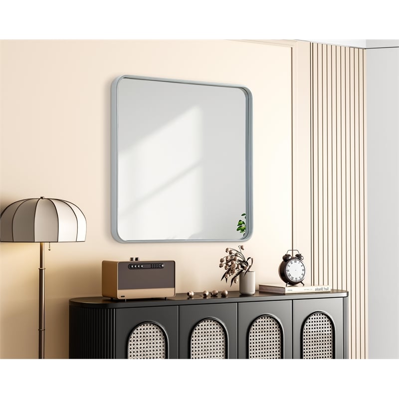 Elegant Decor Contour Metal Square Mirror 30X30