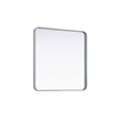 Elegant Decor Contour Metal Square Mirror 30X30