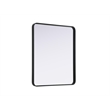 Elegant Decor Contour Metal Rectangle Mirror 30X36
