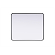 Elegant Decor Contour Metal Rectangle Mirror 30X36