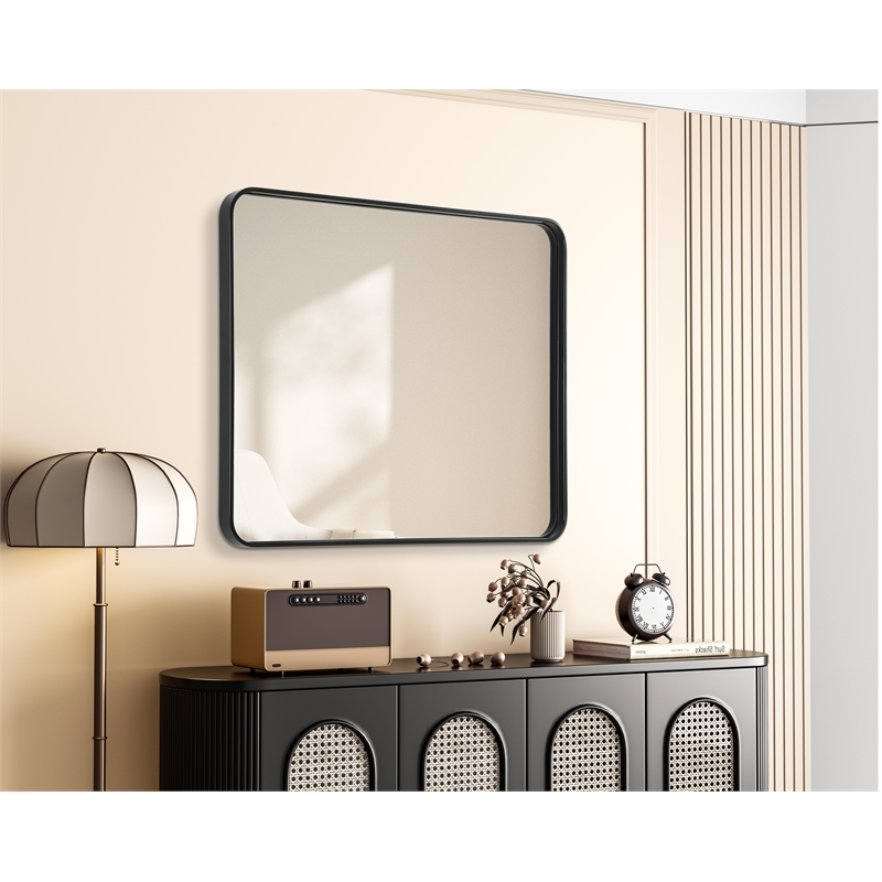 Elegant Decor Contour Metal Rectangle Mirror 30X36