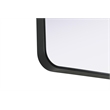 Elegant Decor Contour Metal Rectangle Mirror 30X36