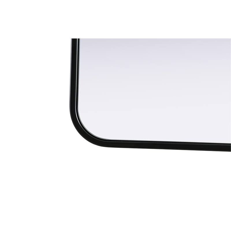 Elegant Decor Contour Metal Rectangle Mirror 30X36