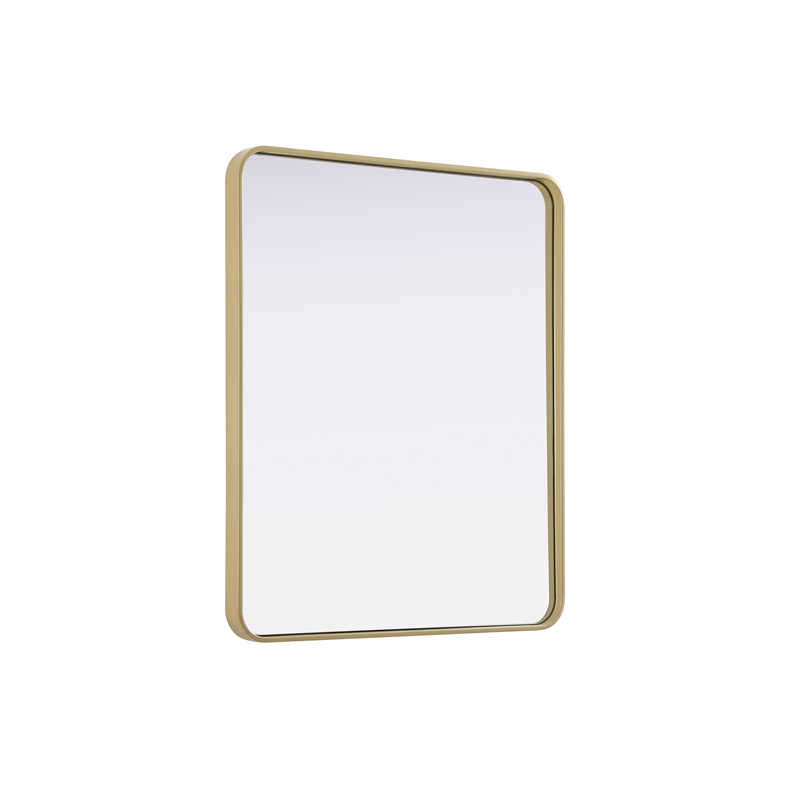 Elegant Decor Contour Metal Rectangle Mirror 30X36
