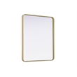 Elegant Decor Contour Metal Rectangle Mirror 30X36