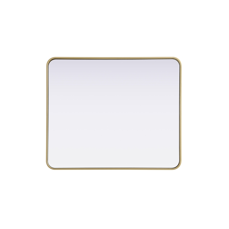 Elegant Decor Contour Metal Rectangle Mirror 30X36