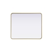 Elegant Decor Contour Metal Rectangle Mirror 30X36