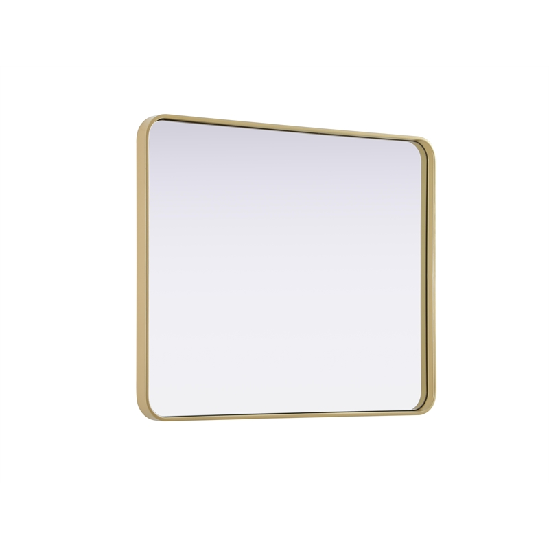 Elegant Decor Contour Metal Rectangle Mirror 30X36