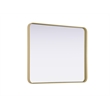 Elegant Decor Contour Metal Rectangle Mirror 30X36