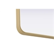 Elegant Decor Contour Metal Rectangle Mirror 30X36