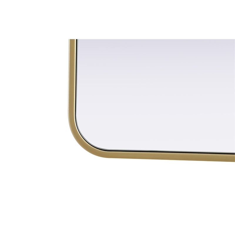 Elegant Decor Contour Metal Rectangle Mirror 30X36