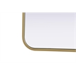 Elegant Decor Contour Metal Rectangle Mirror 30X36