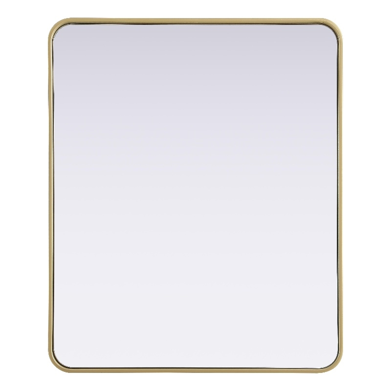 Elegant Decor Contour Metal Rectangle Mirror 30X36