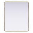 Elegant Decor Contour Metal Rectangle Mirror 30X36