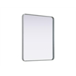 Elegant Decor Contour Metal Rectangle Mirror 30X36