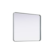 Elegant Decor Contour Metal Rectangle Mirror 30X36