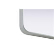 Elegant Decor Contour Metal Rectangle Mirror 30X36