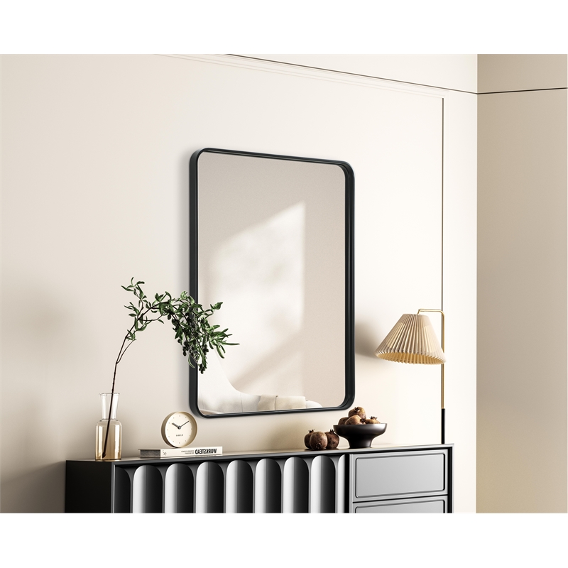 Elegant Decor Contour Metal Rectangle Mirror 30X40
