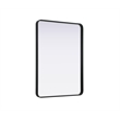 Elegant Decor Contour Metal Rectangle Mirror 30X40